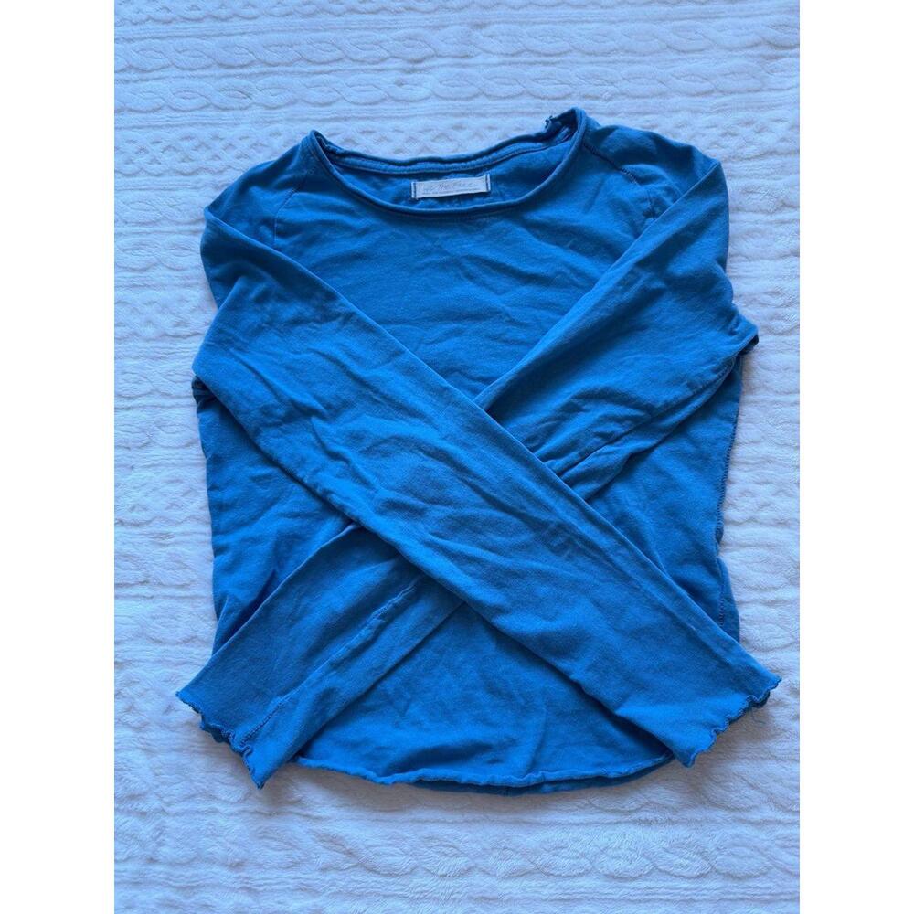 Blue free people long sleeve top (size small)